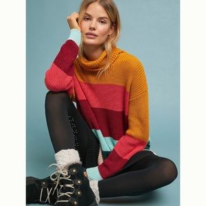 Anthropologie Farm Rio Striped Sweater Dress XL